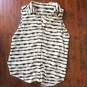 PARKER open back collar striped tank top
